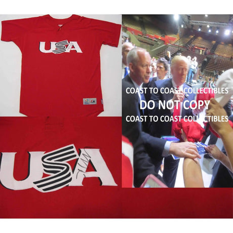 Donald Trump, 45th President of The United States signed, autographed USA jersey - COA and proof
