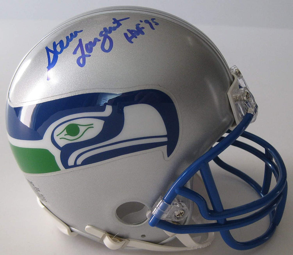 Steve Largent signed autographed Seattle Seahawks mini football helmet proof Beckett COA