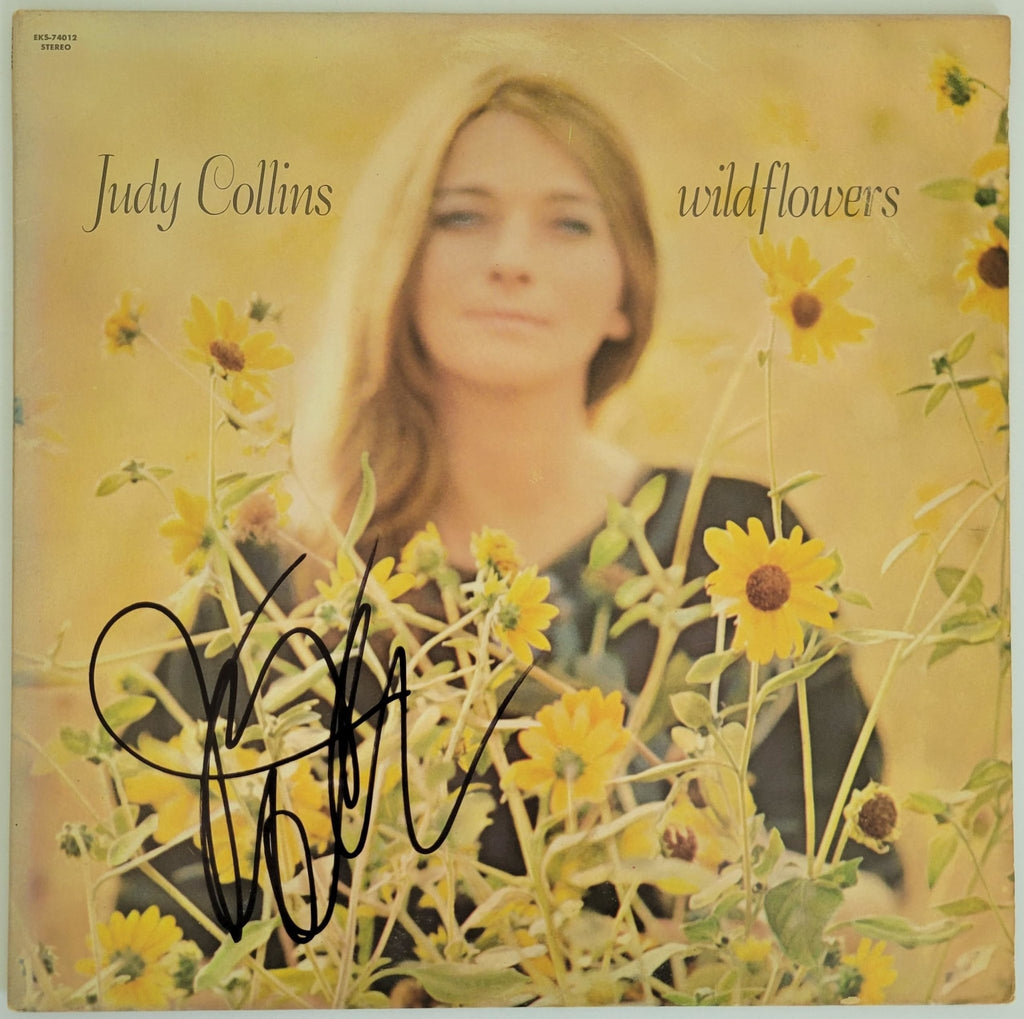 Judy Collins signed Wildflowers album vinyl record COA proof autographed STAR