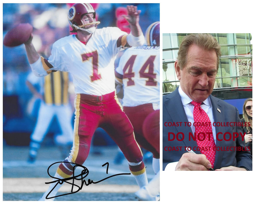 Joe Theisman Signed Washington Football 8x10 Photo Proof COA Autographed,