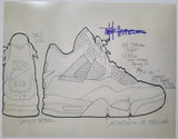 Tinker Hatfield signed Nike Air Jordan 4 11x14 photo COA proof autograph STAR