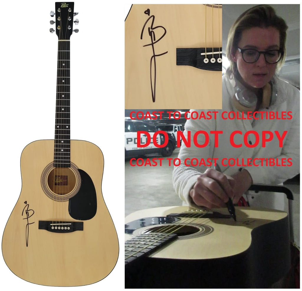 Brandi Carlile signed full size acoustic guitar COA exact proof autographed Star