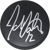 Adam Oates Red Wings Blues Bruins Oilers signed Hockey Puck proof Beckett COA