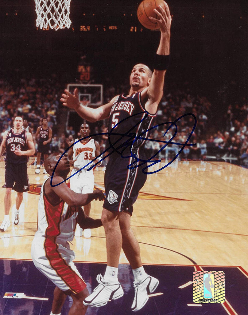 Jason Kidd New Jersey Nets signed basketball 8x10 photo proof COA