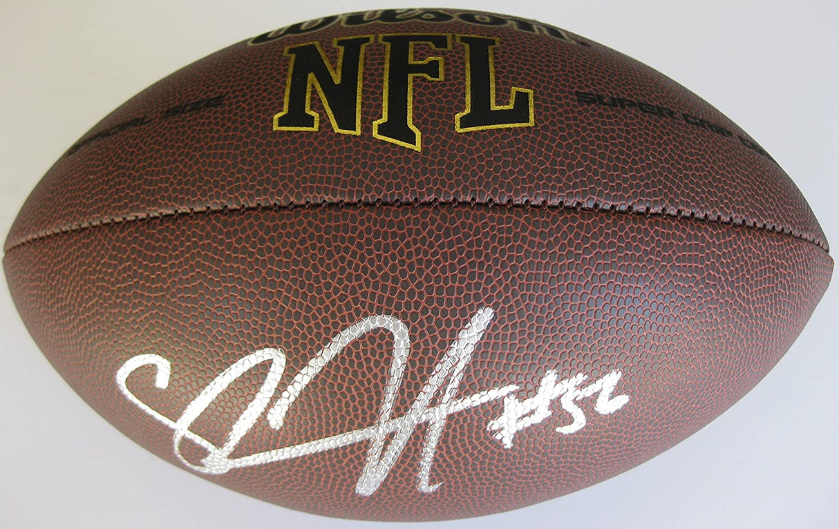 Shawne Merriman San Diego Chargers Maryland signed football proof Beckett COA autograph
