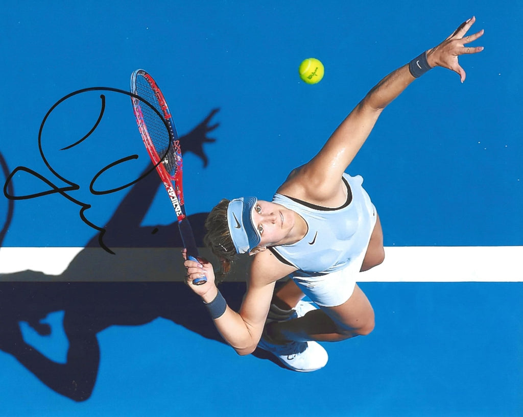 Genie Bouchard signed Tennis 8x10 photo proof COA autographed..