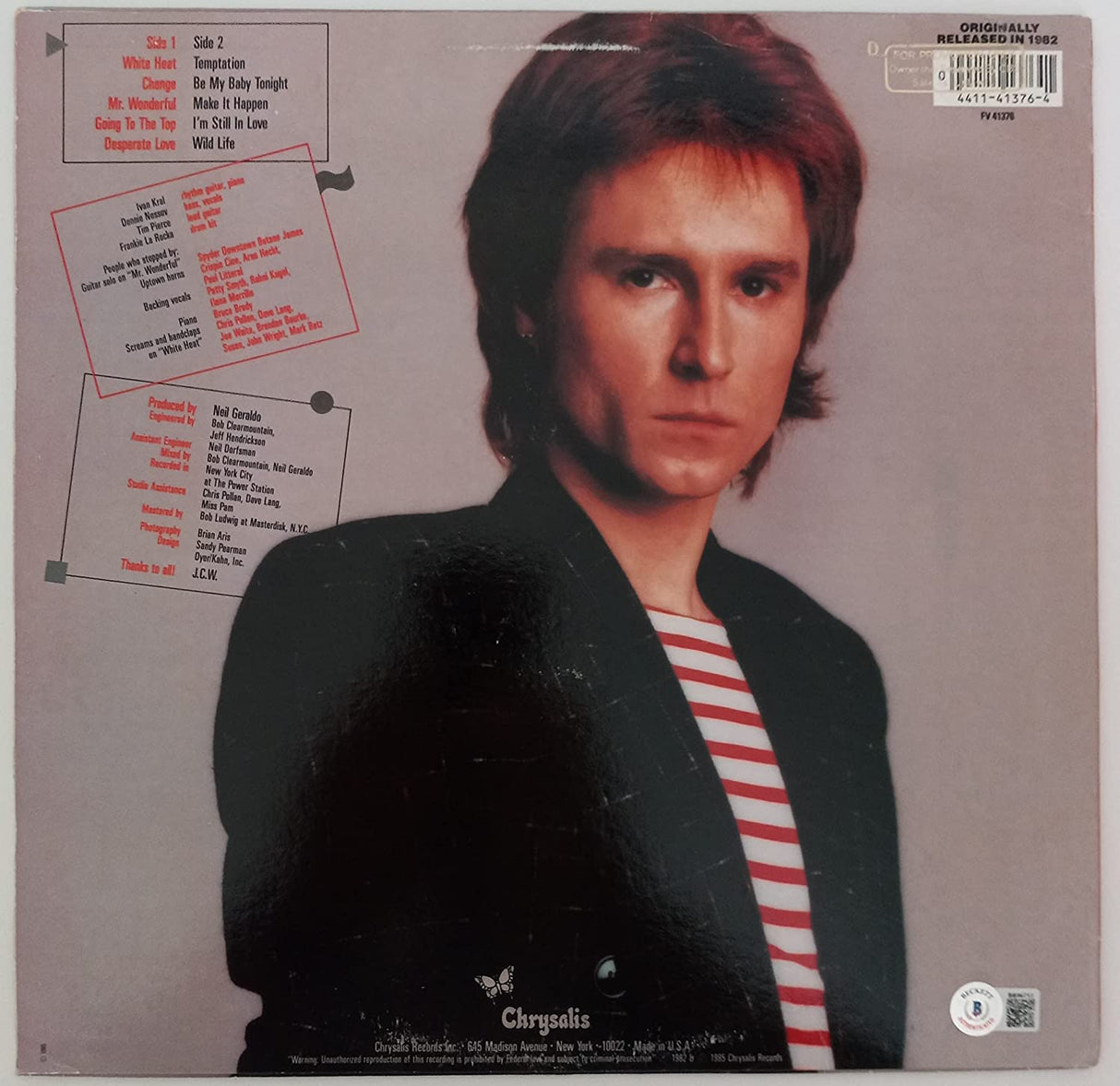 John Waite signed autographed Ignition album vinyl record proof Beckett COA. STAR