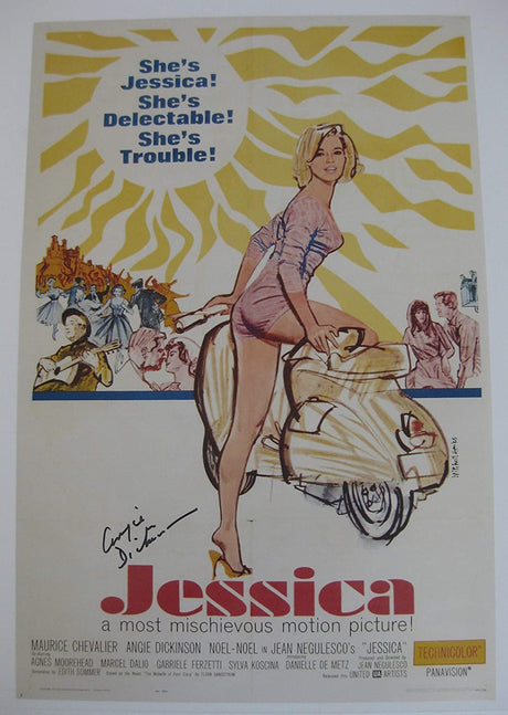 Angie Dickinson signed 12x18 Jessica movie photo poster COA proof STAR