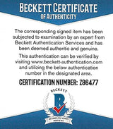 Tiki Barber New York Giants Virginia signed NFL Duke football proof Beckett COA