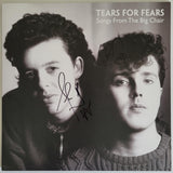 Smith & Orzabal signed Tears for Fear Songs from the Big Chair album COA proof vinyl STAR