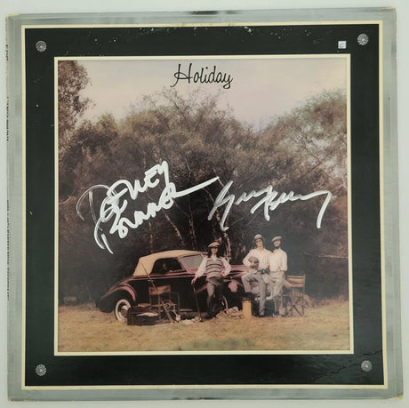 Dewey Bunnell Gerry Beckley signed America Holiday album vinyl record COA proof STAR