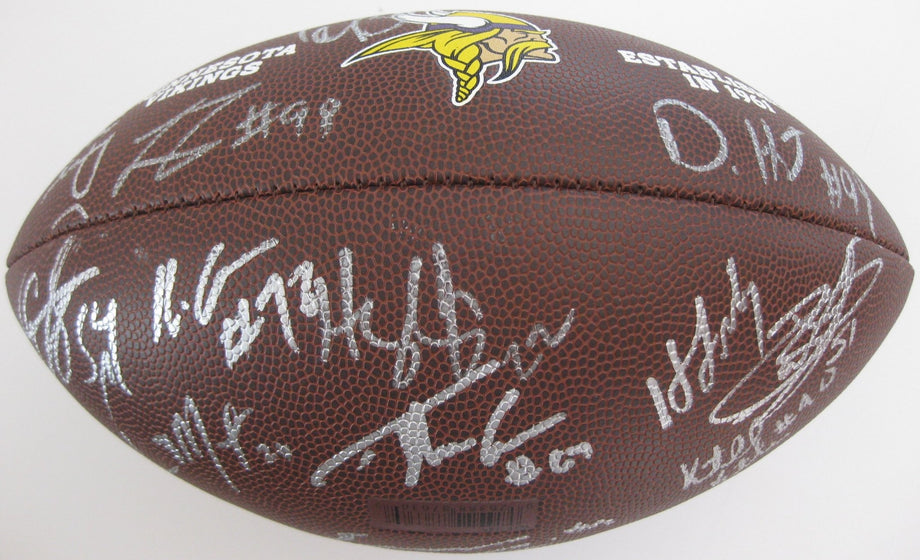 2016-2017 Vikings team signed autographed NFL Logo Football COA with the  Proof Photos will be Included at 's Sports Collectibles Store