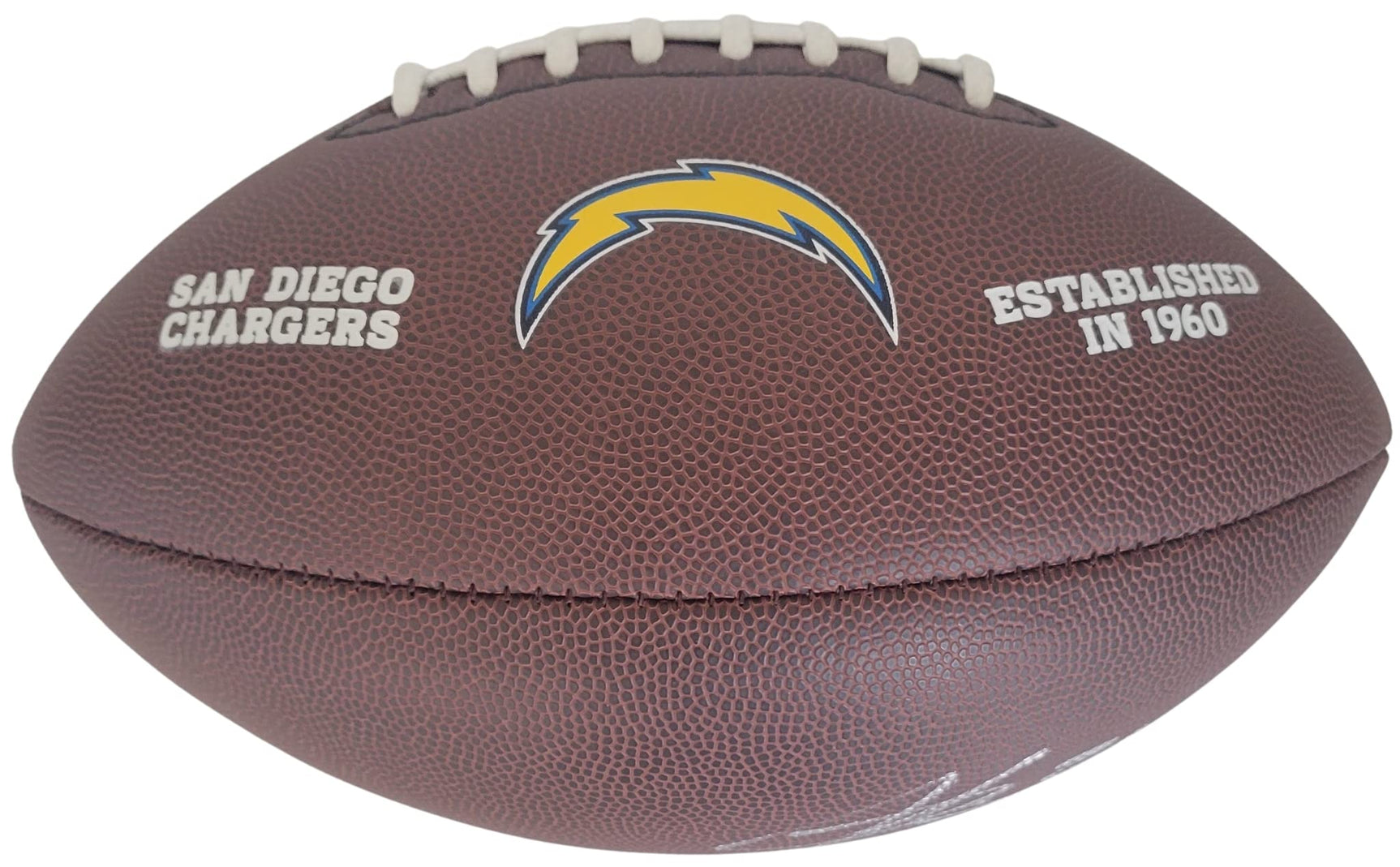 LaDainian Tomlinson LT signed San Diego Chargers logo football proof Beckett COA autographed