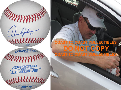 Howard Johnson New York Mets Detroit Tigers signed autographed baseball proof