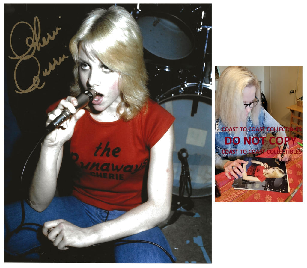 Cherie Currie The Runaways singer signed 8x10 photo COA proof autographed.. STAR