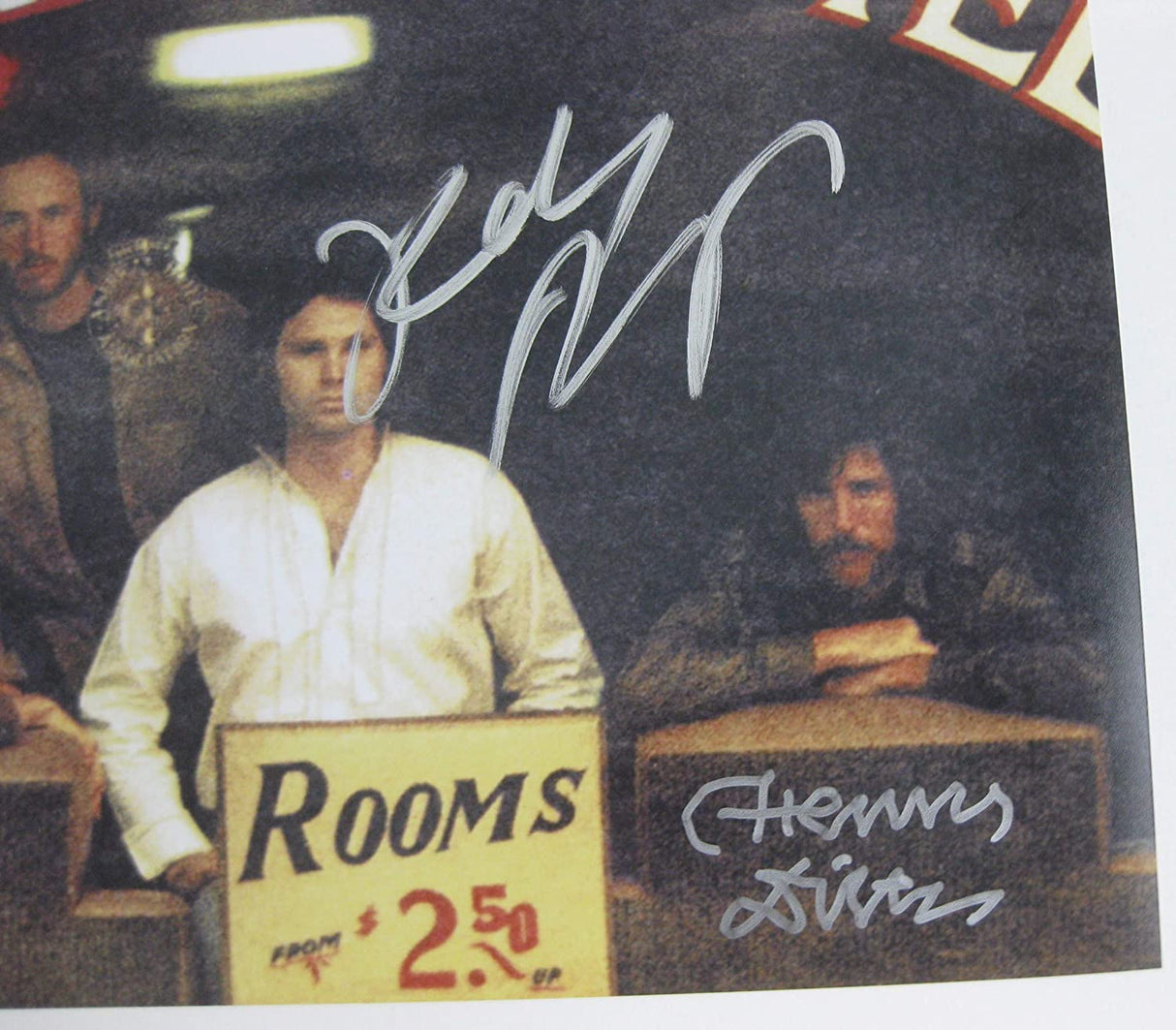 Robby Krieger Henry Diltz signed Doors Morrison Hotel 12x12 photo proof Beckett COA autograph STAR