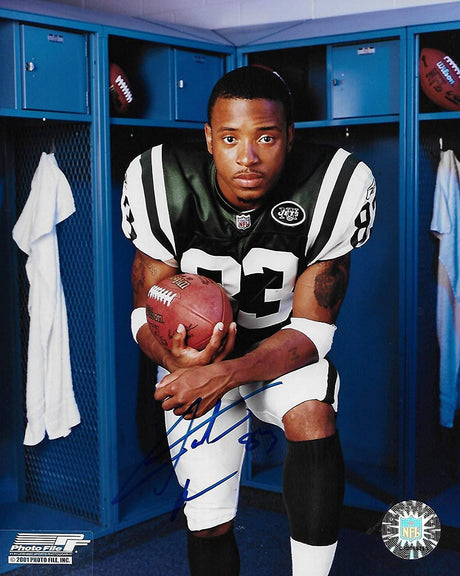 Santana Moss New York Jets signed autographed, 8x10 Photo, COA will be included.