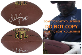 Ickey Woods Signed Football Proof COA Autographed Cincinnati Bengals UNLV
