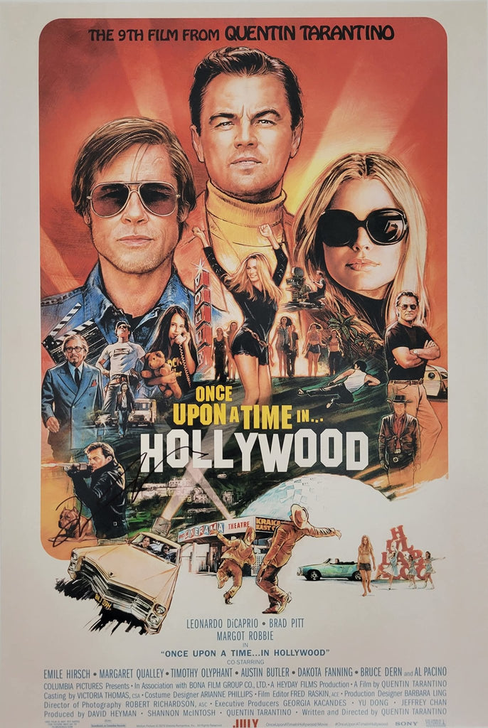 Quentin Tarantino signed Once upon a Time in Hollywood 12x18 photo COA Proof STAR
