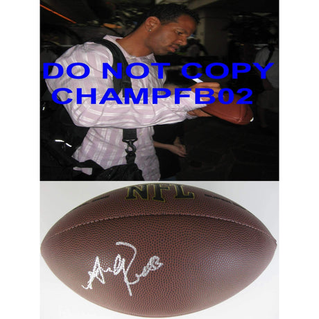 Andre Reed Buffalo Bills, 2014 Hall of Fame signed, autographed football - COA and proof photo
