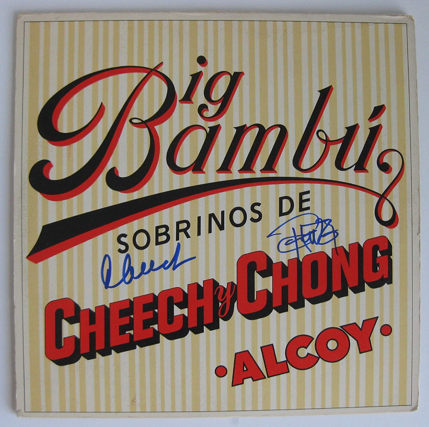 Cheech and Chong signed Big Bambu album Vinyl Record W/paper proof Beckett COA autograph STAR