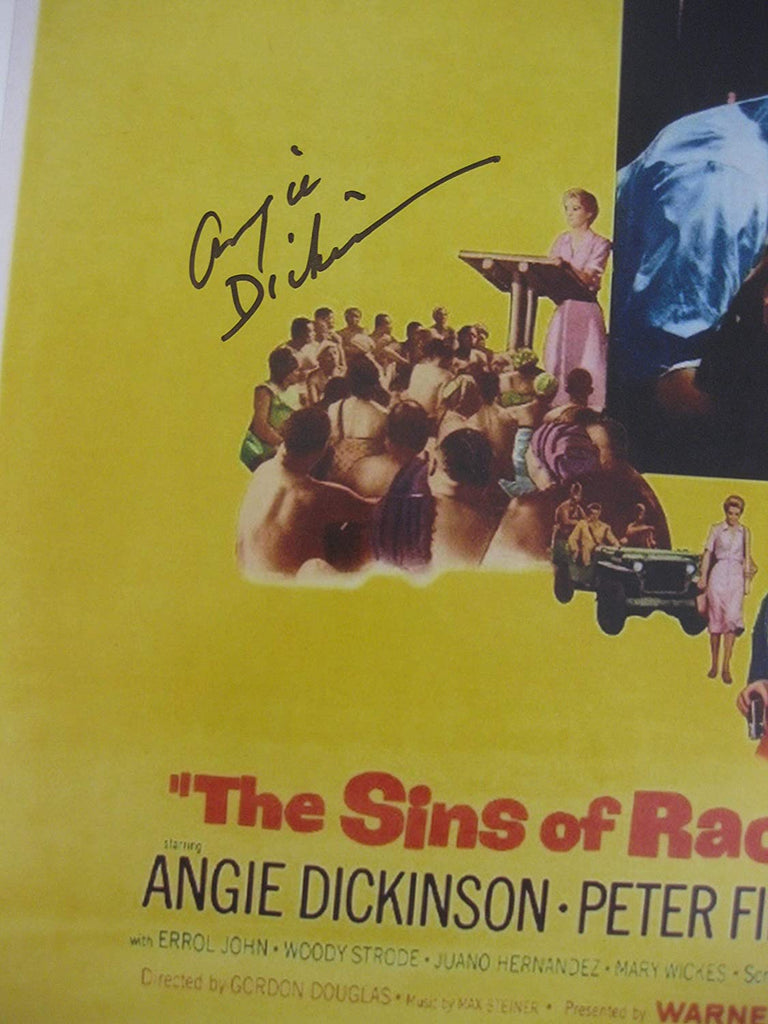 Angie Dickinson signed 12x18 The Sins of Rachel Cade movie poster COA proof STAR