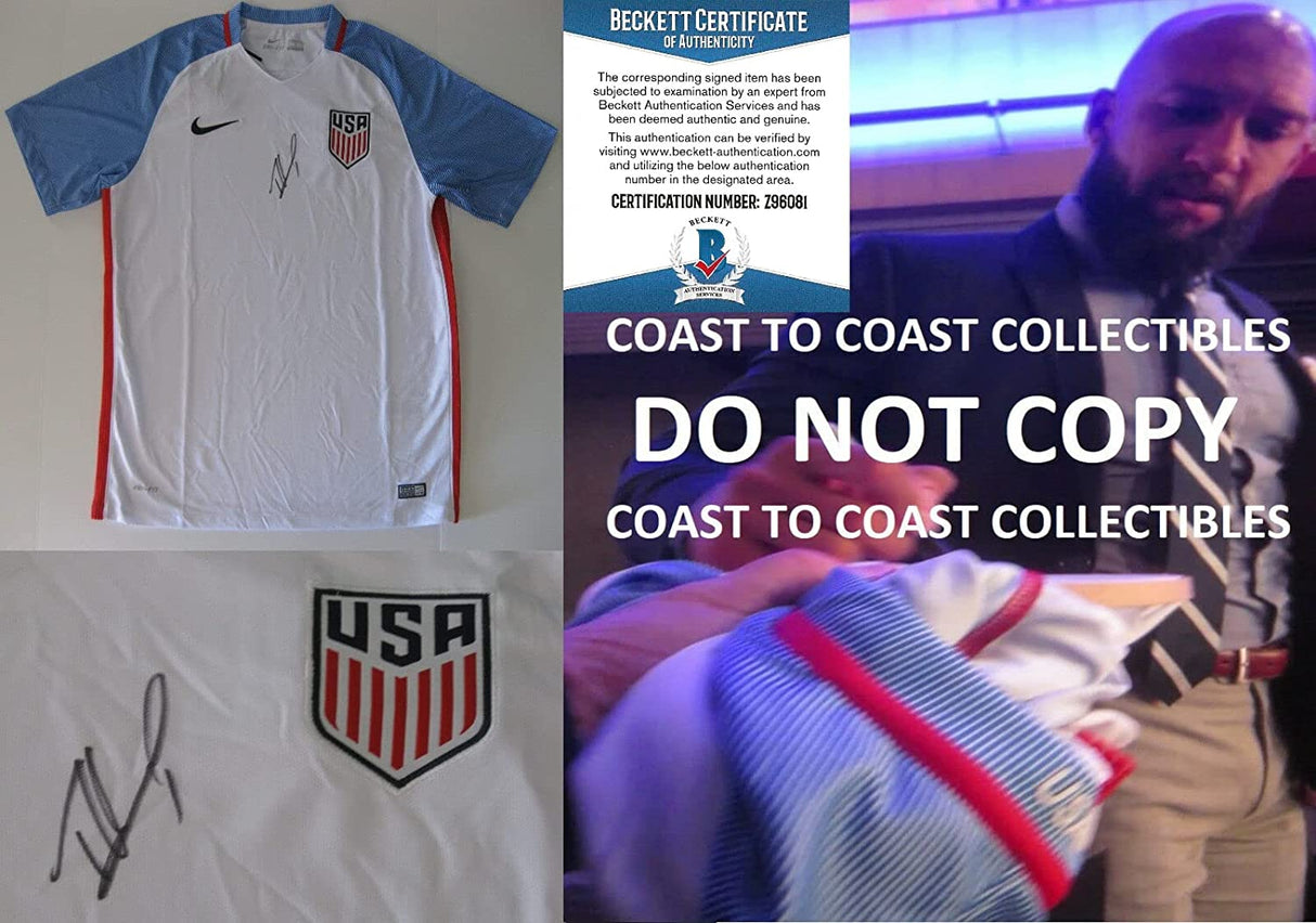 Tim Howard United States team signed USA Soccer Jersey Proof Beckett COA autographed
