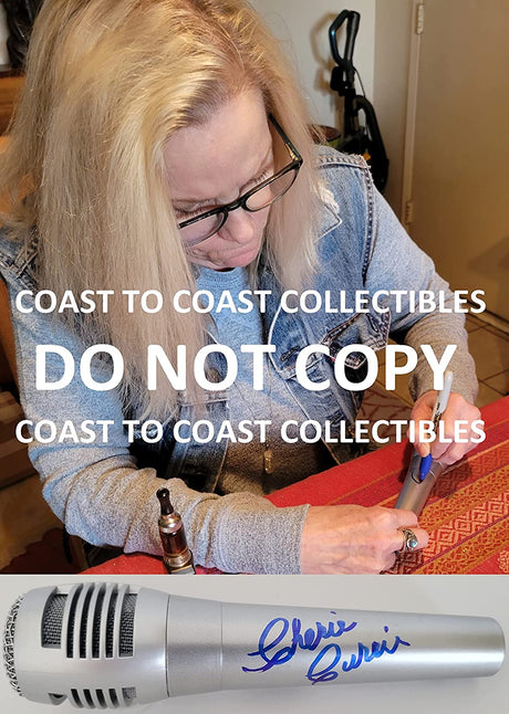 Cherie Currie The Runaway singer signed microphone mic COA exact Proof STAR