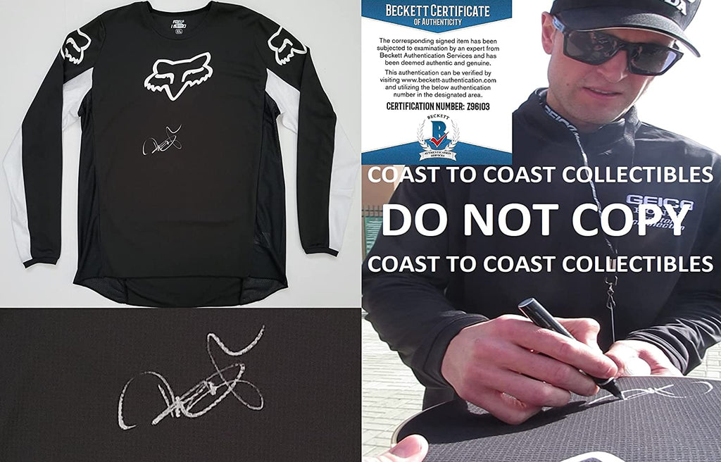 Ryan Dungey Supercross Motocross autographed Fox Jersey Proof Beckett COA