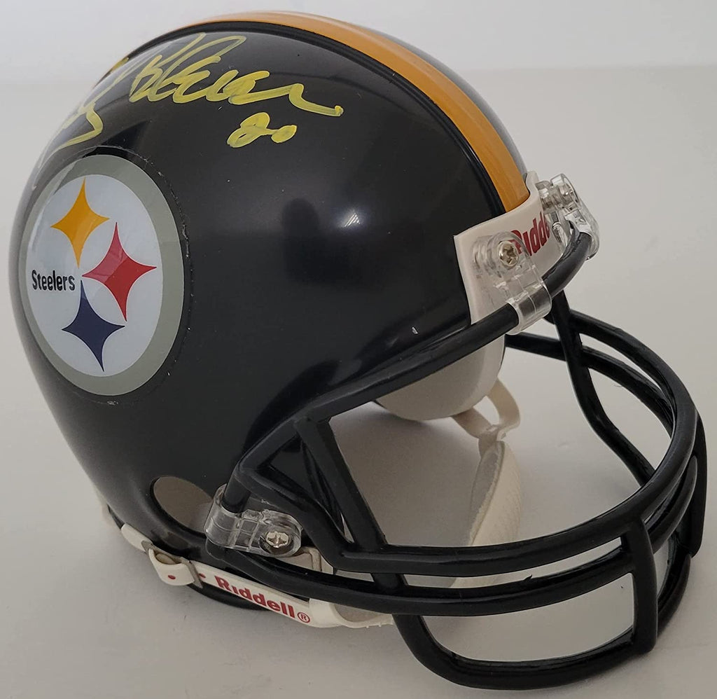 Rocky Bleier signed Pittsburgh Steelers mini football helmet proof Beckett COA autographed