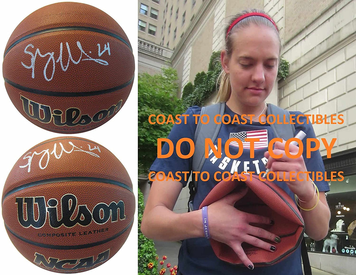 Sydney Wiese Oregon State LA Sparks signed autographed NCAA basketball COA proof