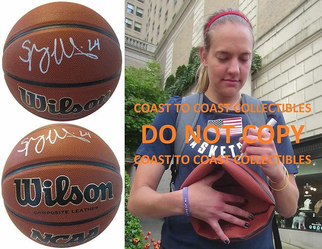 Sydney Wiese Oregon State LA Sparks signed autographed NCAA basketball COA proof