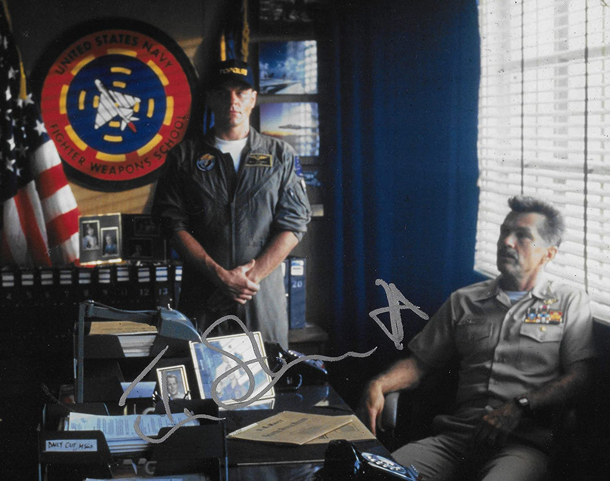 Tom Skerritt actor signed Viper Top Gun 8x10 photo proof COA STAR