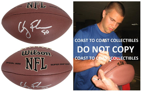 Coby Fleener signed football COA proof autographed Colts Stanford