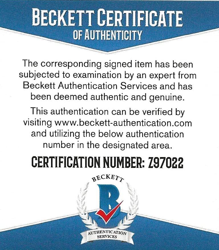 Adam Foote Avalanche Blue Jackets signed Hockey puck proof Beckett COA autographed