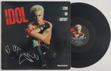 Billy Idol Steve Stevens signed Flesh for Fantasy album vinyl proof Beckett COA STAR