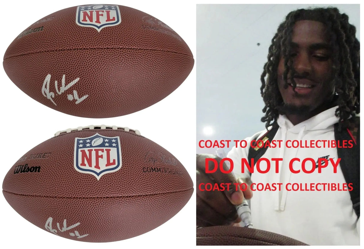 Rachaad White Signed Duke Football Proof COA Autographed Tampa Bay Buccaneers ASU