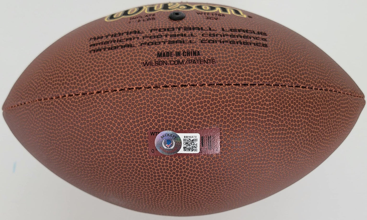 Eric Dickerson Rams Colts Raiders signed NFL football proof Beckett COA autographed