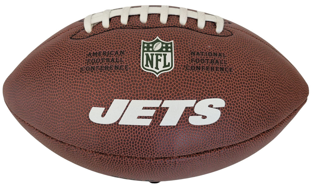 Darrelle Revis HOF signed New York Jets logo football exact proof COA autographed