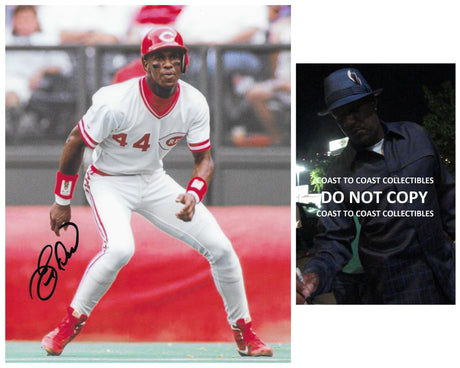 Eric Davis signed Cincinnati Reds baseball 8x10 photo proof COA autographed..