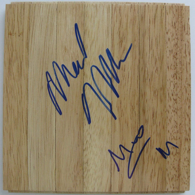 Mark Bad Dog Madsen Stanford LA Lakers signed basketball floorboard COA