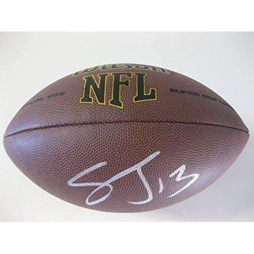 Steve Johnson, San Diego Chargers, San Francisco 49ers, Signed, Autographed, NFL Football, a COA with the Proof Photo of Steve Signing the Football Will Be Inlcuded