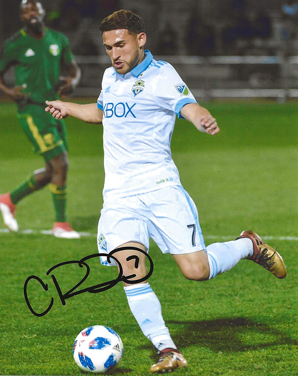 Cristian Roldan signed Seattle Sounders FC 8x10 photo exact proof COA.