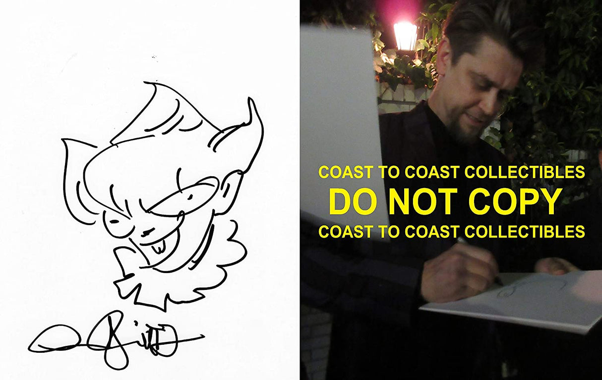 Andres Andy Muschietti signed original sketch Clown IT Chapter 2 Pennywis, Proof STAR