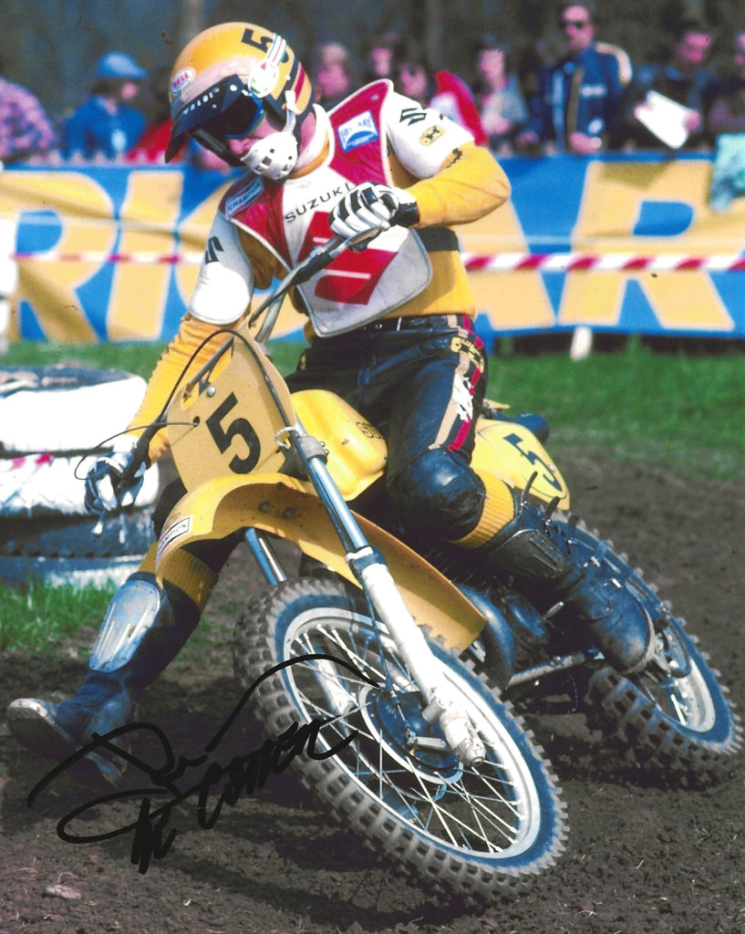 Roger DeCoster supercross motocross racer signed 8x10 photo COA proof autographed