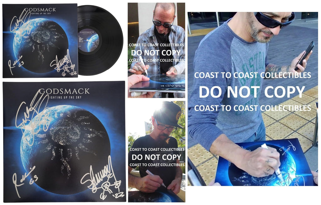 Godsmack Signed Lighting Up the Sky Album Proof COA Autographed Vinyl Record