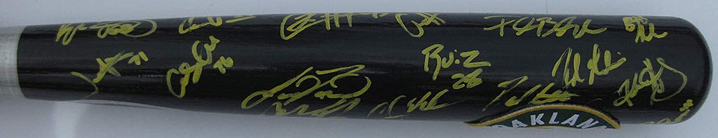 2019 Oakland Athletics, A's team signed autographed Baseball Bat, COA with the proof photos will be included