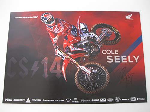 Cole Seely, Supercross, Motocross, Signed, Autographed, Honda 13x19 Poster, COA Will Be Included,