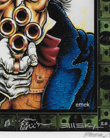 Emek Golan gig poster artist, illustrator signed 8x10 photo COA exact proof .STAR