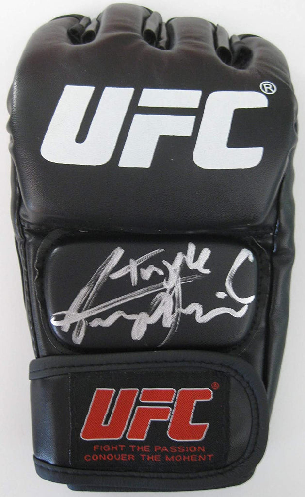 Henry Cejudo Triple C MMA fighter signed autographed UFC glove proof Beckett COA.